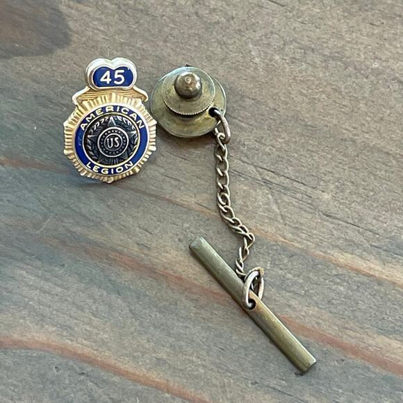 American Legion 45-Year Service Pin Tie Tack 10K GF Gage Co. - Picture 6 of 6
